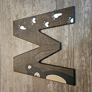Hand painted letter M